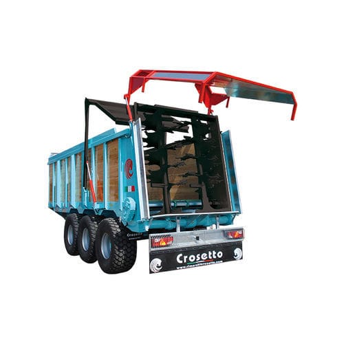 Установленный разбрасыватель навоза - SPL200 2R - Crosetto srl - с вертикальными роторами / трехосный