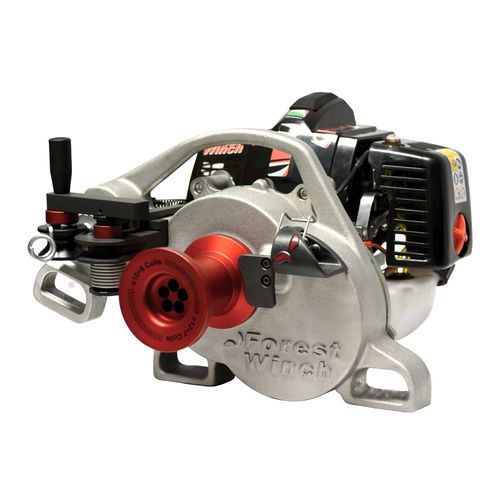Механическая лесохозяйственная лебедка - VF105 RED IRON - Docma srl - установленная на тракторе