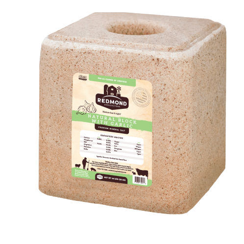 Лизунец для крупного рогатого скота - Natural Block with Garlic - Redmond Minerals, Inc. - для коз / для овец / для свиней