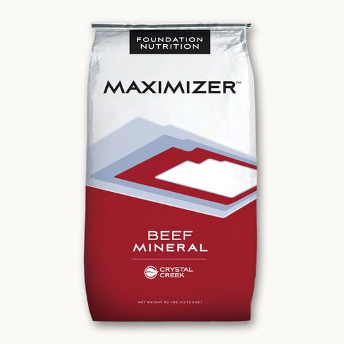 Кормовая добавка для животных - MAXIMIZER™ 37% BEEF PELLET - Crystal Creek, Inc. - для крупного рогатого скота / минералы / витамины