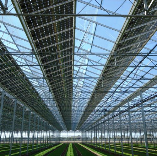 Теплица венло - Solar Venlo® - HORCONEX - с несколькими сводами / из стекла / с солнечной батареей