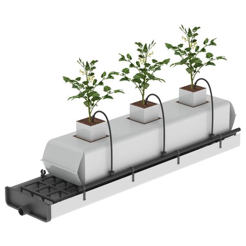 Наружный водосточный желоб из пластика - HS Premium System - HYDROPONIC SYSTEMS INTERNATIONAL - в форме U / двуспальный