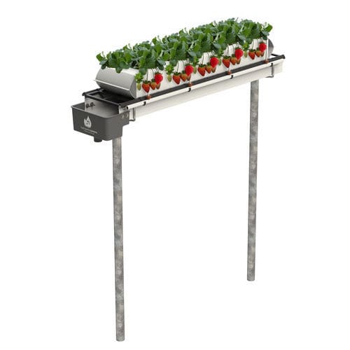 Наружный водосточный желоб из стали - HS Evolution Strawberry - HYDROPONIC SYSTEMS INTERNATIONAL - в форме U / надстроенный