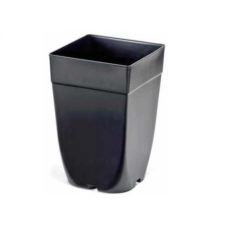 Горшок из пластика - 6VP032 - Bato Plastics B.V. - квадратный / черный / биоразлагаемый
