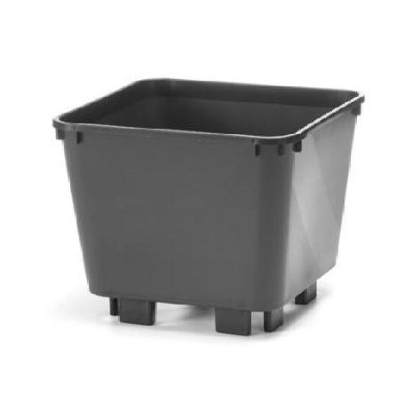 Горшок из пластика - 6VP047 - Bato Plastics B.V. - квадратный / черный / биоразлагаемый