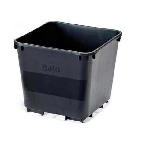 Горшок из пластика - 6VP047 - Bato Plastics B.V. - квадратный / черный / белый