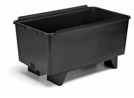 Горшок из ПВХ - 6AB - Bato Plastics B.V. - квадратный / прямоугольный / черный