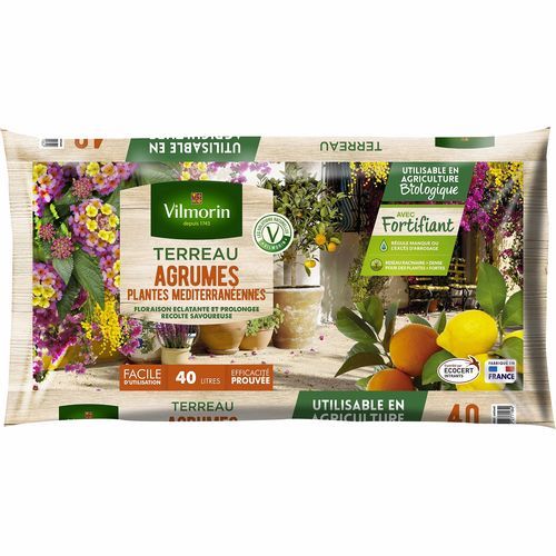Субстрат растений торф - Vilmorin Jardin (Vilmorin Garden/ VDB) - почва для горшечных культур / в мешке / для экологического сельского хозяйства