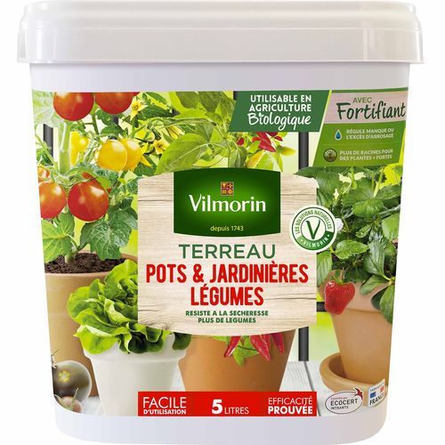 Субстрат растений торф - Vilmorin Jardin (Vilmorin Garden/ VDB) - почва для горшечных культур / для экологического сельского хозяйства