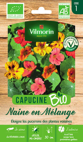 Годовой семена цветов - Capucine  - Vilmorin Jardin (Vilmorin Garden/ VDB) - смесь цветов / для сада / для горшков