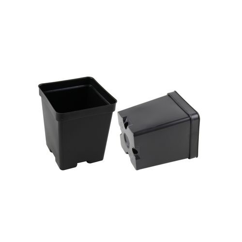 Горшок из пластика - SCP-450D - Ainong USA Corporation - квадратный / черный / многоразовый