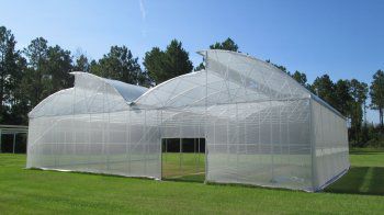 Теплица с несколькими сводами - Tropical  - Atlas Manufacturing Inc - из пластика / с водосточным желобом / с полным открыванием