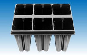 Поднос с ячейками из пластика - T10QP6T/20 - International Horticultural Technologies LLC - многоразовый / квадратный