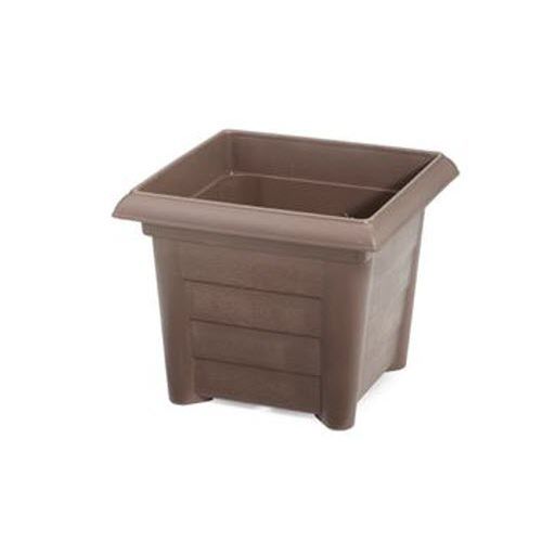 Горшок из пластика - KCF270 - Landmark Plastic - квадратный / декоративный / коричневый