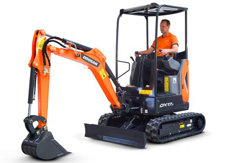 Гидравлический экскаватор - DX17Z - DOOSAN INFRACORE CO. LTD - с лезвием / мини