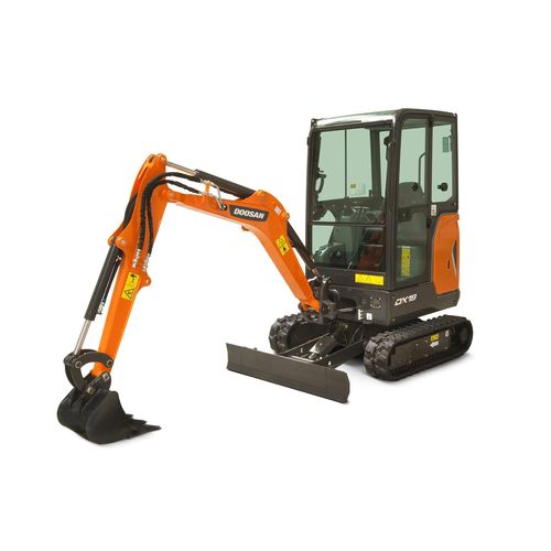 Гусеничный экскаватор - DX19 - DOOSAN INFRACORE CO. LTD - гидравлический / с лезвием / мини
