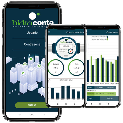 Мобильное приложение для орошения - Hidroconta - HIDROCONTA S.A. - для контроля / визуализации данных / режим реального времени