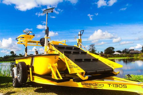 Уборочная машина подводная лодка для сбора водорослей - AquaHarvester™ - Weedoo - катер