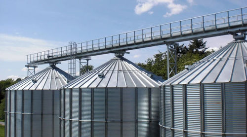Зернохранилище для злаковых - Buschhoff GmbH & Co. - из стали / круглое / с бункером
