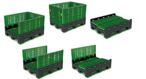 Ящичный поддон из пластика - ECOBINS Series - HDF-emballages - перфорированный