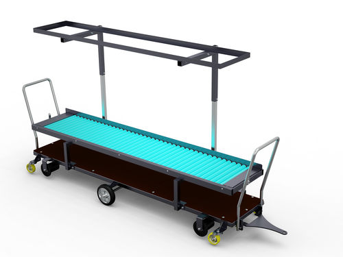 Тележка для сбора урожая для теплицы - Two Level Harvest trolley - Maryniaczyk - толкаемая / регулируемая по высоте