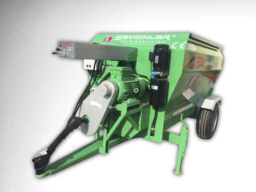 Горизонтальный винтовой смеситель - YK-HEL 50 - Sayginlar Agriculture Machinery Ltd. - прицепной / с 2 винтами / с приводным валом