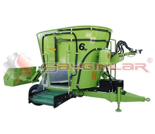 Вертикальный винтовой смеситель - 6cbm - Sayginlar Agriculture Machinery Ltd. - прицепной / с боковой разгрузкой / с приводным валом