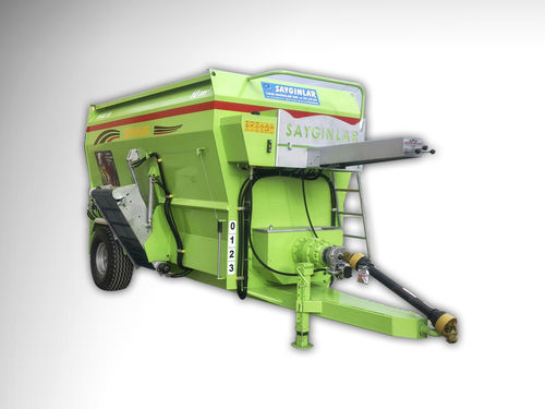Горизонтальный винтовой смеситель - Sayginlar Agriculture Machinery Ltd. - прицепной / с фронтальной разгрузкой / с 2 винтами