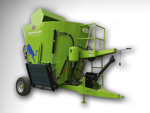 Вертикальный винтовой смеситель - 8cbm - Sayginlar Agriculture Machinery Ltd. - прицепной / с боковой разгрузкой / простой винт