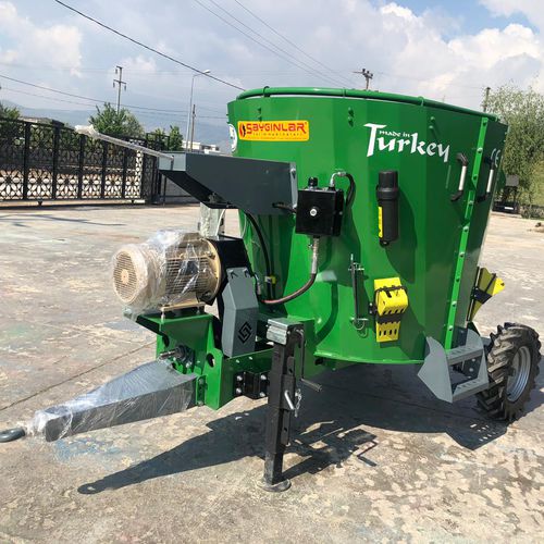Вертикальный винтовой смеситель - 2 cbm  - Sayginlar Agriculture Machinery Ltd. - навесной / с боковой разгрузкой / простой винт