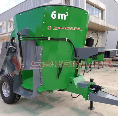 Вертикальный винтовой смеситель - 6 CBM - Sayginlar Agriculture Machinery Ltd. - прицепной / с боковой разгрузкой / с приводным валом