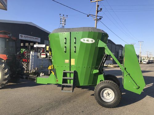 Вертикальный винтовой смеситель - 8 CBM - Sayginlar Agriculture Machinery Ltd. - прицепной / с боковой разгрузкой / с 2 винтами
