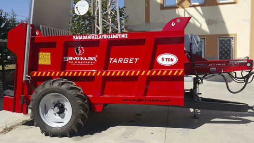 Прицепной разбрасыватель навоза - TARGET 5 - Sayginlar Agriculture Machinery Ltd. - с вертикальными щетками / одноосный