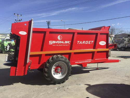 Прицепной разбрасыватель навоза - TARGET 10 - Sayginlar Agriculture Machinery Ltd. - с вертикальными щетками / одноосный