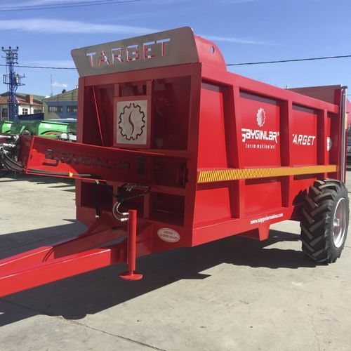 Прицепной разбрасыватель навоза - TARGET 7 - Sayginlar Agriculture Machinery Ltd. - с вертикальными щетками / одноосный