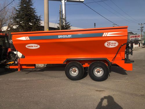 Прицепной разбрасыватель навоза - GARDEN 10 - Sayginlar Agriculture Machinery Ltd. - с вертикальными щетками / тандем