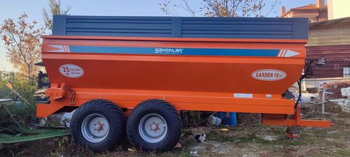 Прицепной разбрасыватель навоза - GARDEN 15 - Sayginlar Agriculture Machinery Ltd. - с вертикальными щетками / тандем