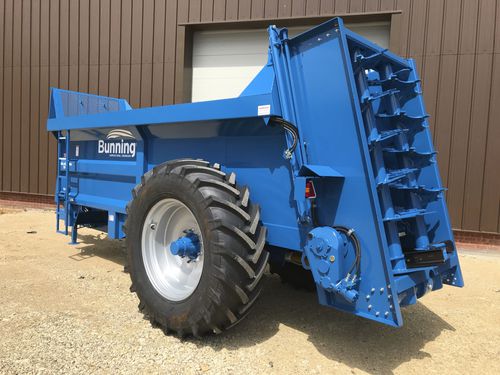 Прицепной разбрасыватель навоза - Mk4 – 120 - G.T. Bunning & Sons Ltd - с вертикальными щетками / одноосный