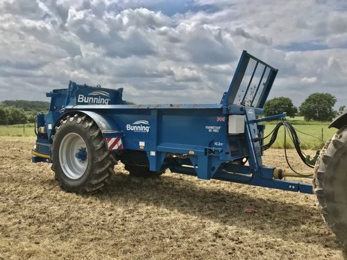 Прицепной разбрасыватель навоза - Farmstar 80 HBD - G.T. Bunning & Sons Ltd - с горизонтальными щетками / одноосный