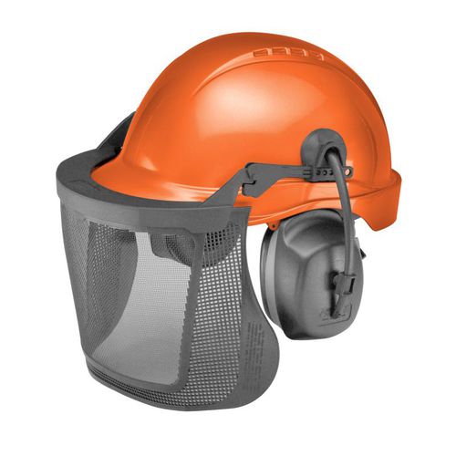Шлем для лесохозяйственных работ - CU-60R - ELVEX Corporation - с защитным щитком / защитный