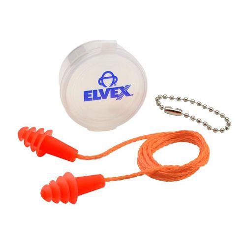 Многоразовый беруши - EP-512-ORANGE - ELVEX Corporation - из пластика / с веревкой