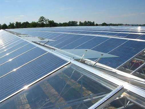 Теплица с одним сводом - Sunmax Greenhouse Technology Co., Ltd. - из стекла / с солнечной батареей