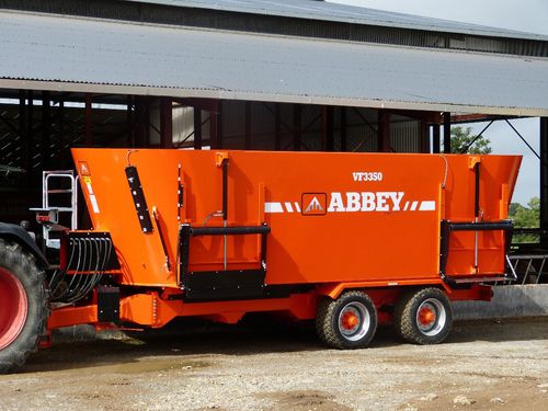 Вертикальный винтовой смеситель - VF Series - Abbey Machinery Ltd. - прицепной / с 3 винтами / с приводным валом
