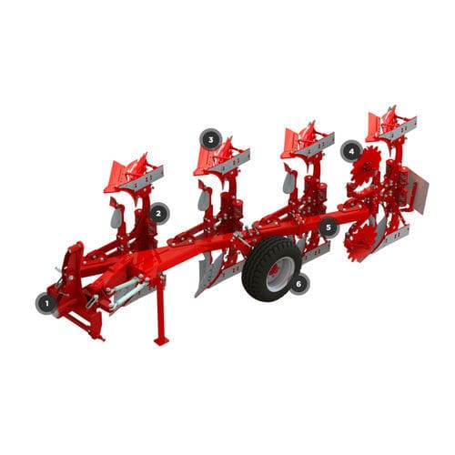Плуг с отвалом - JUPITER II 120 series  - OPALL - AGRI s.r.o. - навесной / реверсивный / с изменяемой шириной