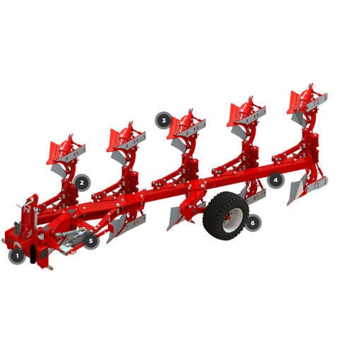 Плуг с отвалом - APOLLO I 140 series - OPALL - AGRI s.r.o. - навесной / 1-10-корпусный / реверсивный