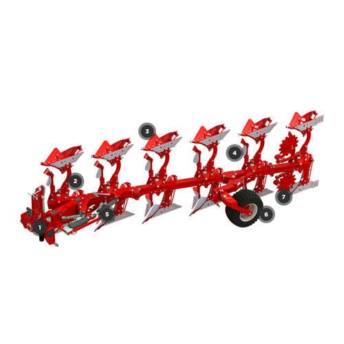 Плуг с отвалом - APOLLO I 140 V series  - OPALL - AGRI s.r.o. - навесной / 1-10-корпусный / реверсивный