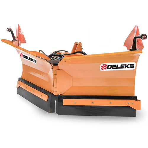 Отвал снегоуборочный с форме V - LNV-220-C - DELEKS SRL - с резиновым скребком / на тракторе с передней сцепкой на три точки / с гидравлическим регулятором