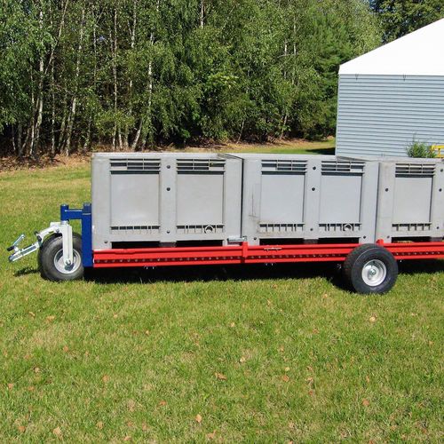 Перегрузочный прицеп - Orchard Bin Trailer Platform H3 - JAGODA JPS Agromachines - одноосный / сельскохозяйственный / автоматическая разгрузка