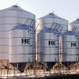 Зернохранилище для злаковых - 150 Series - hesilos - из металла / круглое / с коническим дном