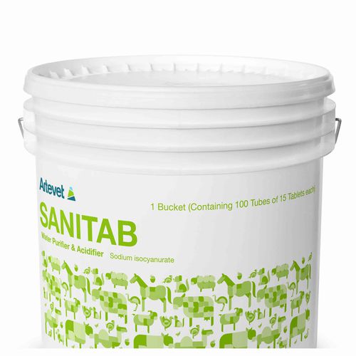 Антибактериальная пищевая присадка - Sanitab - artevet - для свинины / сухая